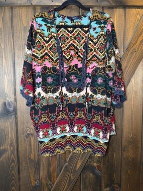 Denim 24/7  Printed  Blouse Top